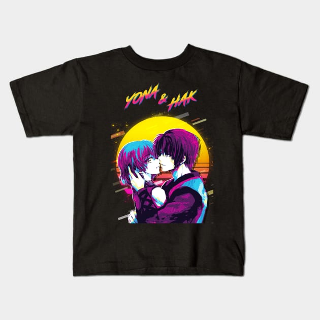 Hak and Yona Kids T-Shirt by 80sRetro